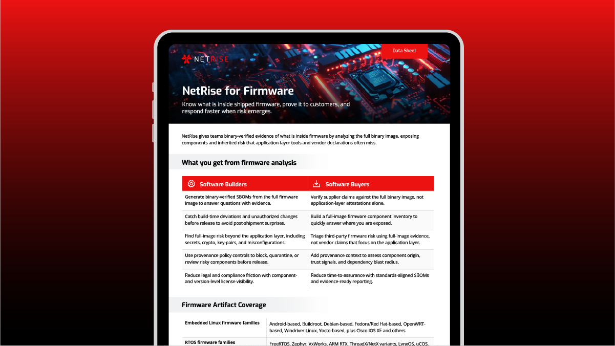 NetRise for Firmware Data Sheet