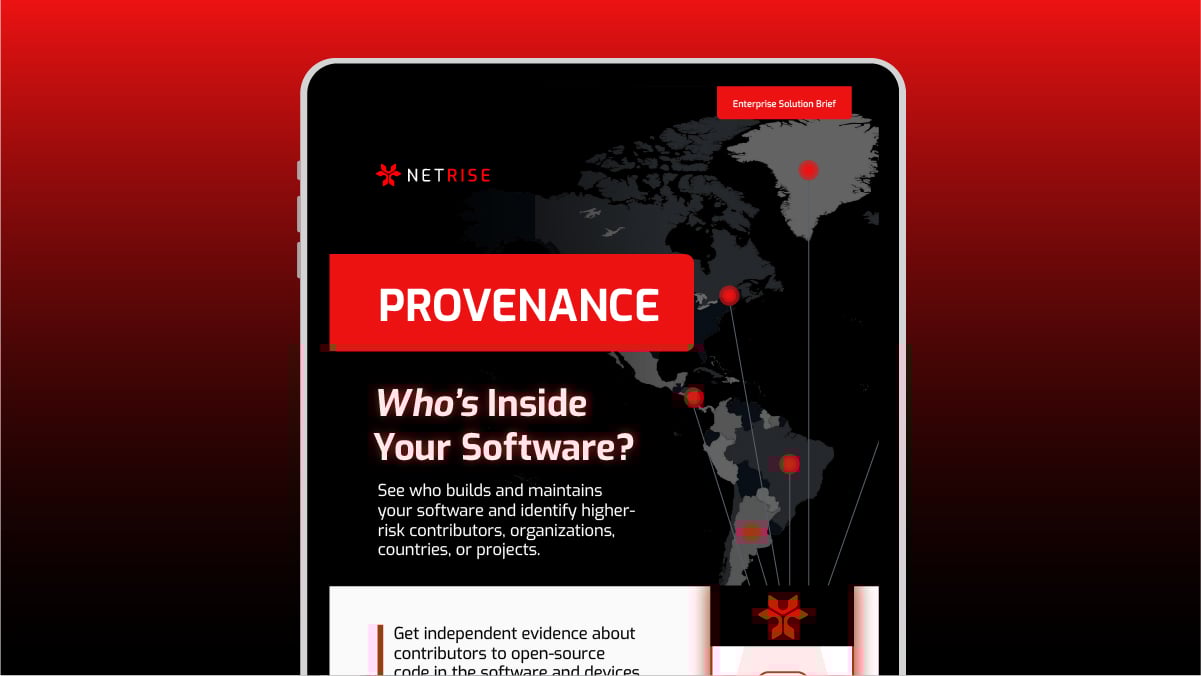 NetRise Provenance for Third-Party Risk Management