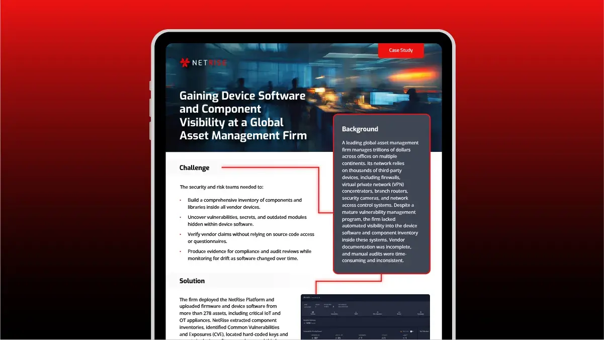 Case Study: NetRise for Financial Services – Gaining Software and Component Visibility