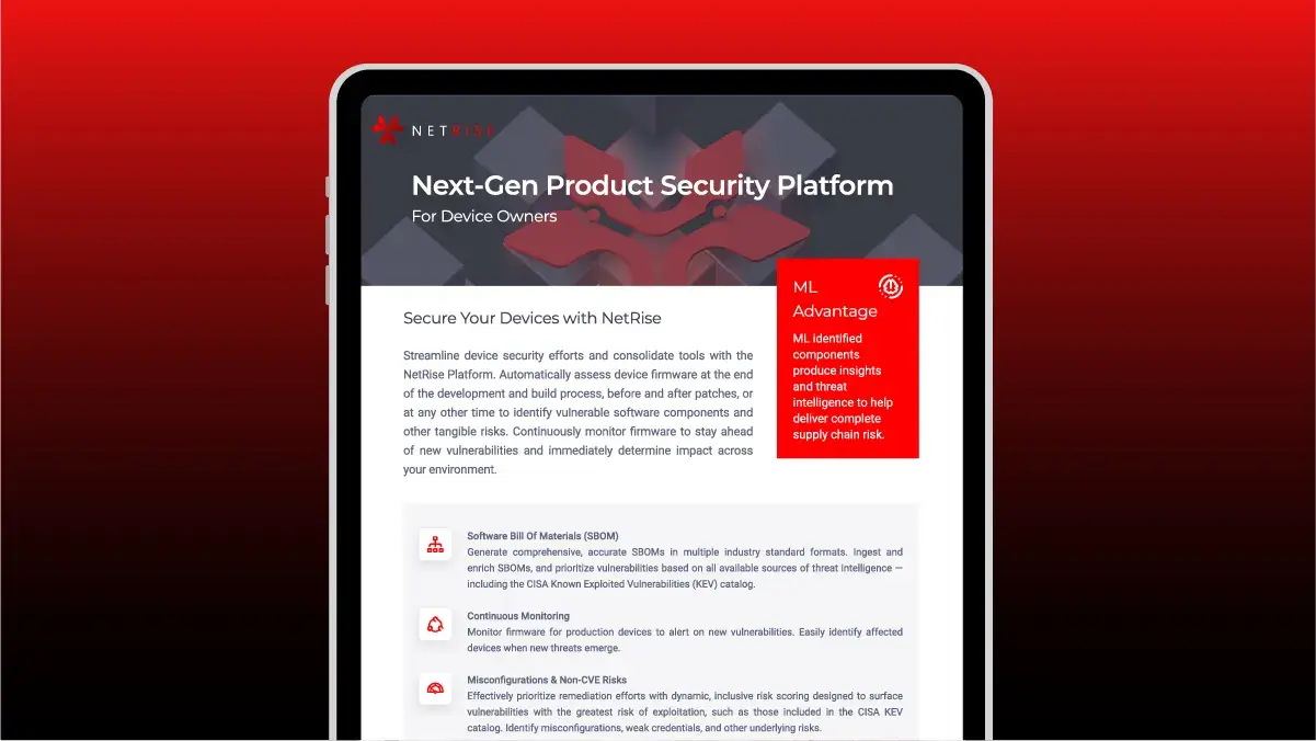 SBOM Management Platform for Device Manufacturers