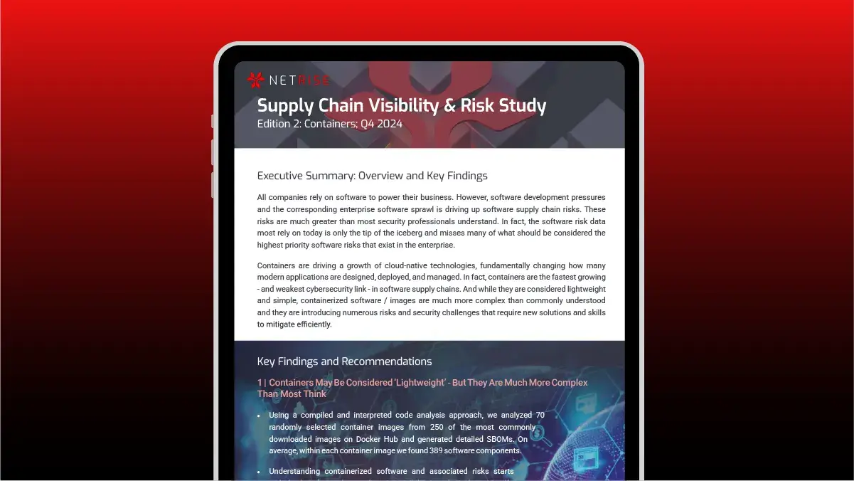 Supply Chain Visibility & Risk Study Edition 2: Containers; Q4 2024